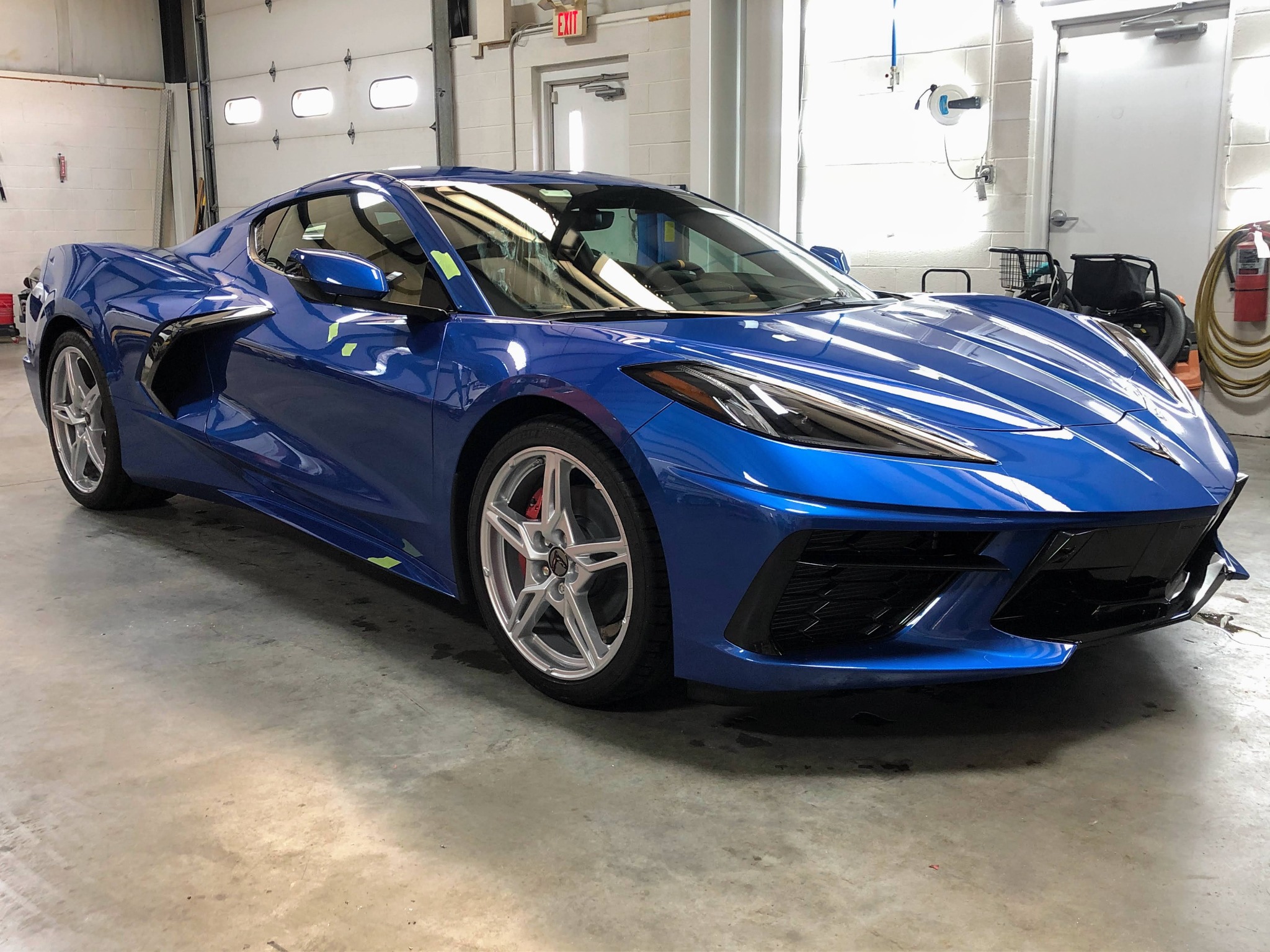 Blue Chevrolet Corvette C8