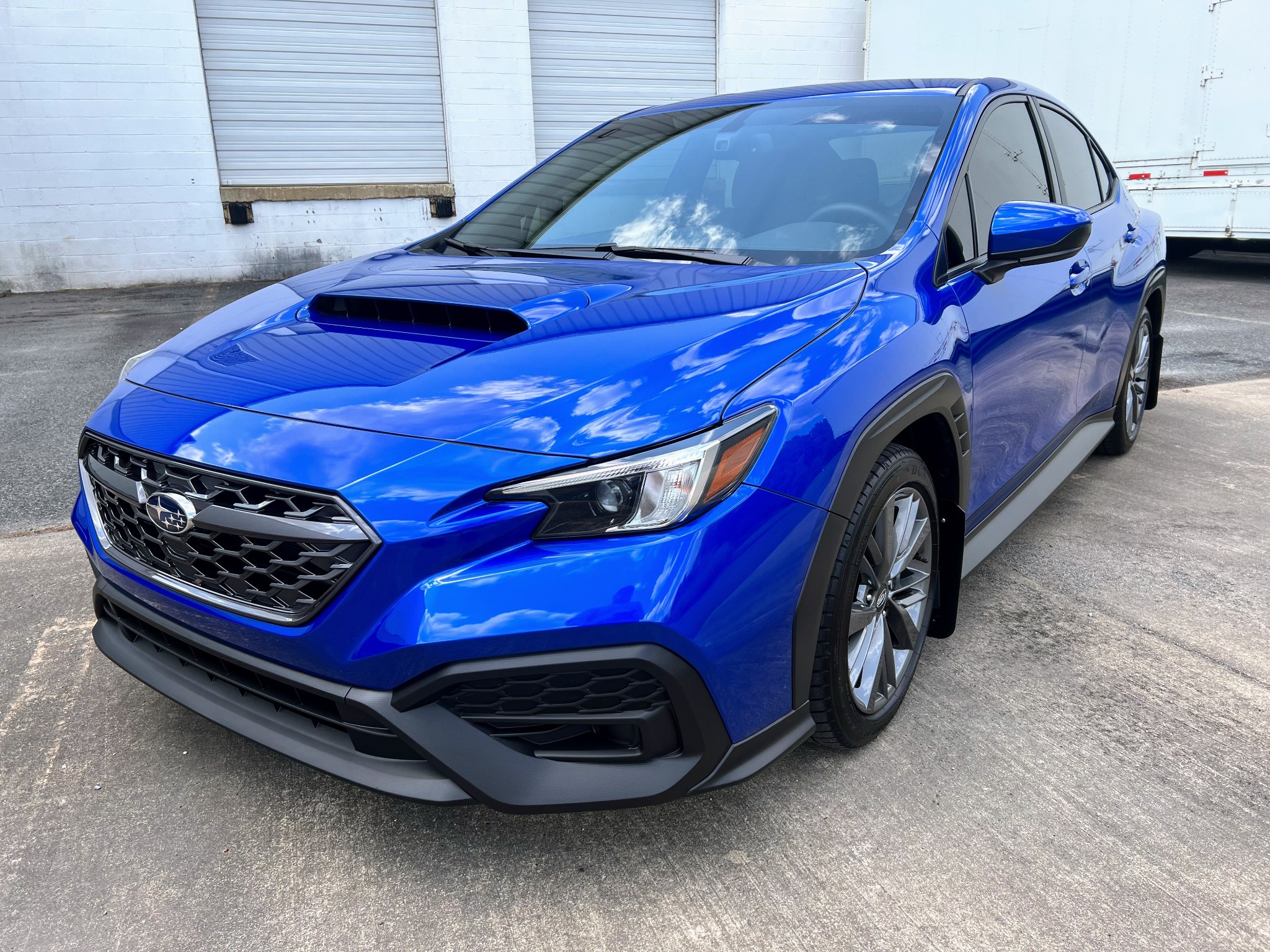 Blue Subaru WRX after ceramic coating