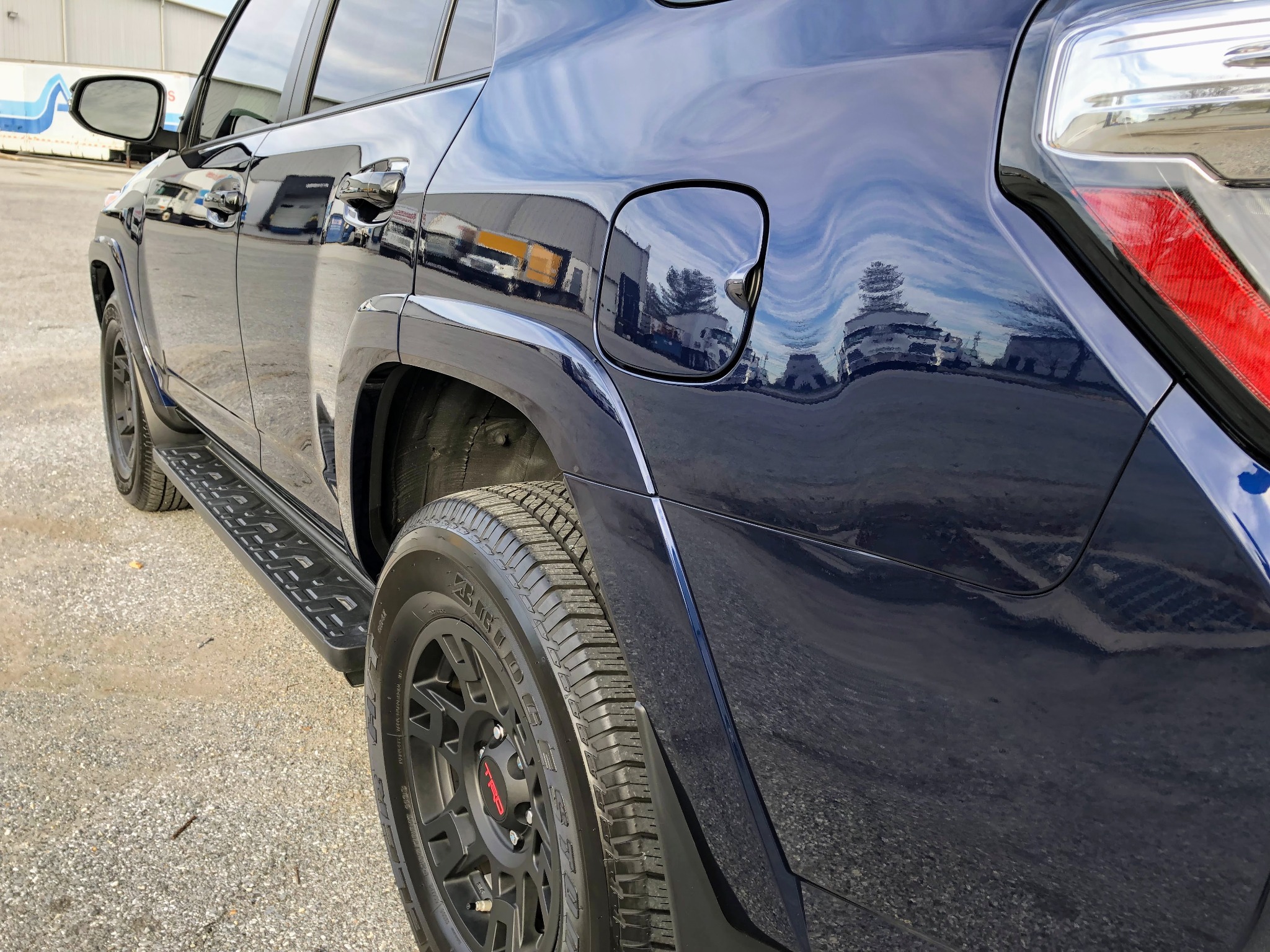Blue Toyota 4Runner exterior detail